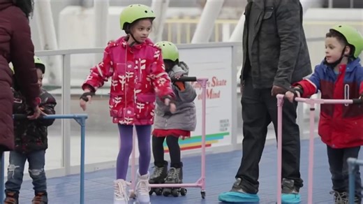 Free skate lessons at Brooklyn Children's Museum