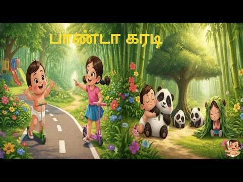 பாண்டா கரடி | panda karadi | tamil rhymes for babies | kids rhymes | laddu kutty | nursery rhymes |