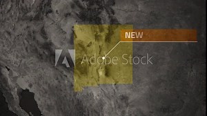 Map of New Mexico, USA - Map Animation - New Mexico GIS from World Map - Vox Map Style - State of USA - Infographic & Documentary Ready - 4K