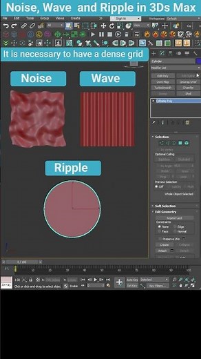 Exploring Noise, Wave, and Ripple Modifiers in 3ds Max #shorts #3dsmax #learning