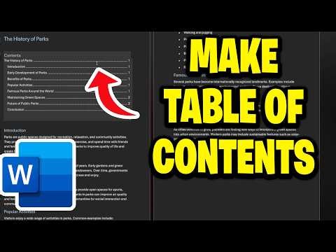How To Make Table Of Contents In Word - Step By Step