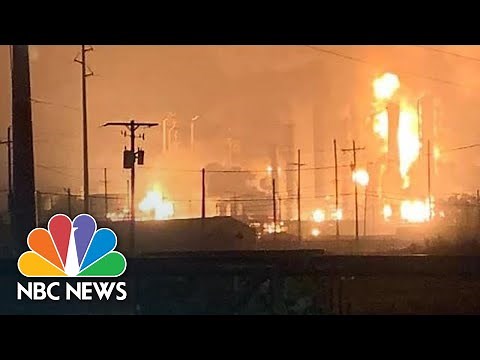 Inferno Follows Huge Explosion At Chemical Plant In Port Neches, Texas | NBC News