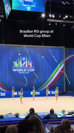 Brazilian RG Group at World Cup Milan - Samba Rhythmic Gymnastics