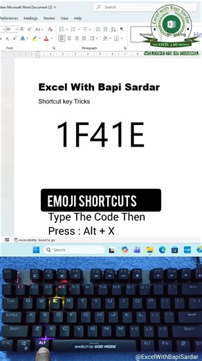✨ Create Amazing Emojis in Microsoft Word Using Unicode Shortcuts! 😍