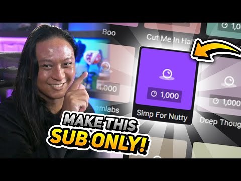 How To Make SUB ONLY Channel Point Rewards!!