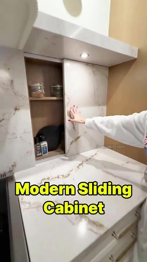 Modern Sliding Cabinet Kitchen Design & Ideas
