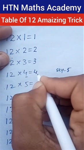 Table of 12 Trick | 12 ka table with easy trick | 12 ka pahada #tabletrick #explain4u #table