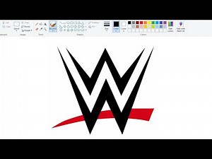 How to draw WWE / WWF Logo on Computer using Ms Paint | WWE Logo Drawing.