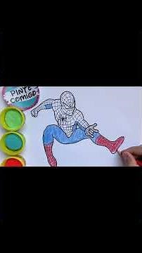 Pintar Desenho do Homem-Aranha | Colorir desenhos infantis | SPIDERMAN HOW TO COLORING FOR KIDS
