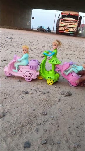 Remote Control Girl Scooter And 😱✨#toys #shorts