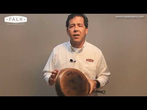 Cleaning an abused copper pan - Falk Culinair
