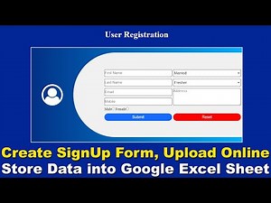 How to Create a Registration Form using HTML and CSS, how to Store HTML form data into Excel sheet