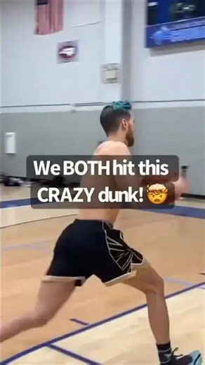 Amazing dunk contest: two players pull off incredible basketball dunks!