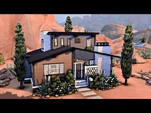 DARK MID-CENTURY MODERN 🖤 The Sims 4 Speed Build