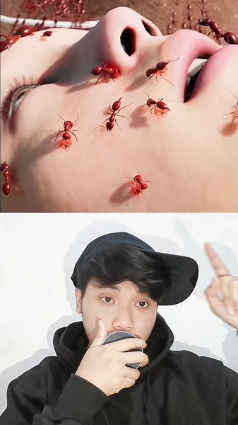 Bitten by hundreds of ants ‼️#short #entertainment #kidsentertainment #fyp