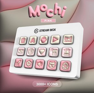 Stream Deck Icons | Mochi - Pink | Streaming Assets | Elgato | Twitch | Youtube | Productivity - Etsy