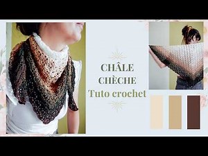 Mid-season tutorial: Crochet triangle shawl like a scarf: Easy and trendy model