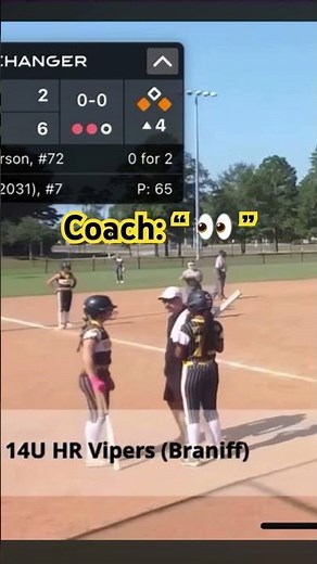 When Coach gives you that look 👀 #fastpitchsoftball #softball