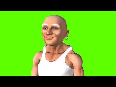Mr. Clean Dancing to The Mr. Clean Song Green Screen