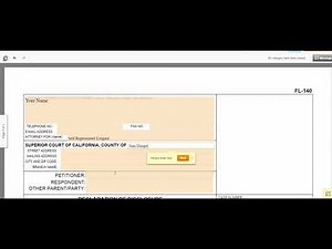 How to fill out the California Declaration of Disclosure FL-140