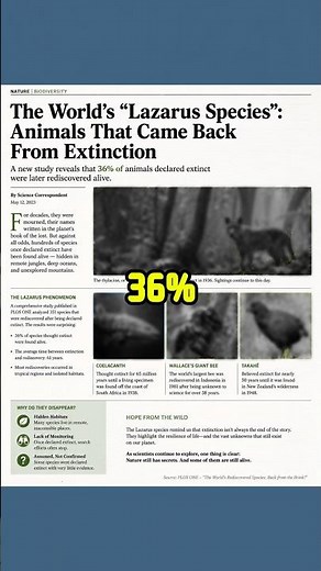 36% of "Extinct" Animals Are Still Alive