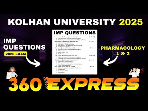 kolhan university BSC NURSING 4th SEM 2025 imp ques | bsc nursing 2025 pharmacology imp ques