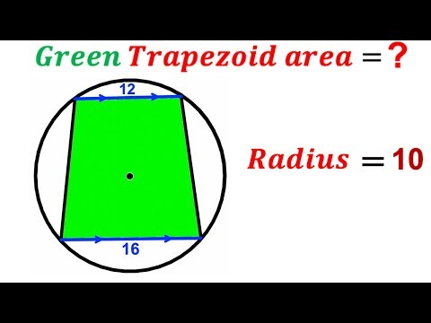 Can you find the area of the Green shaded Trapezoid? | (Circle) | #math #maths | #geometry