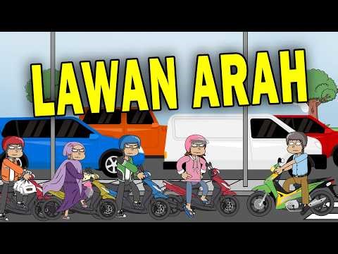 AZAB LAWAN ARAH PELANGGAR LALU LINTAS!! | KARTUN ANIMASI DRAMA