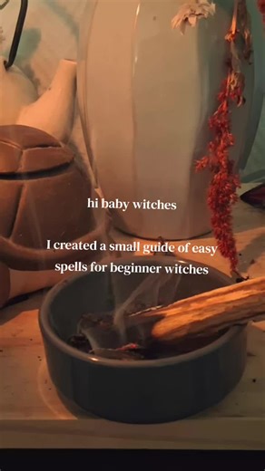 Just dropped a little guide for beginner witches Packed with easy spells you can try anytime, no stress, no long rituals Perfect for adding a touch of magic to your everyday #witchtok #witchcraft #spirituality #babywitch #fyp