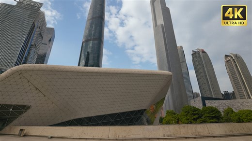 Guangzhou Walking Tour – Zhujiang New Town, China 4K