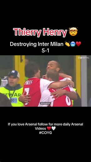 Thierry Henry Masterclass vs Inter Milan 🤩🤯 #thierryhenry #arsenal #intermilan #championsleague #footballhistory