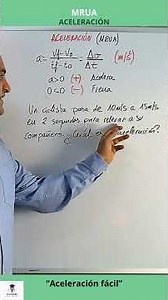 ¡MOVIMIENTO RECTILÍNEO ACELERADO (MRUA)!ACELERACIÓN. #física #mrua #aceleración #bachillerato #eso