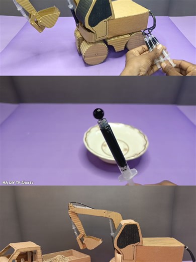 Hydraulic Excavator Cardboard DIY Project