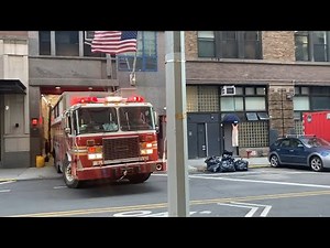 FDNY RESCUE 1 responding URGENT to High Rise FIRE in Manhattan New York City !! Super OLD spare RIG.