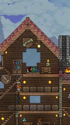 Sleeping in Terraria while listening to lofi beats #terraria #lofibeats