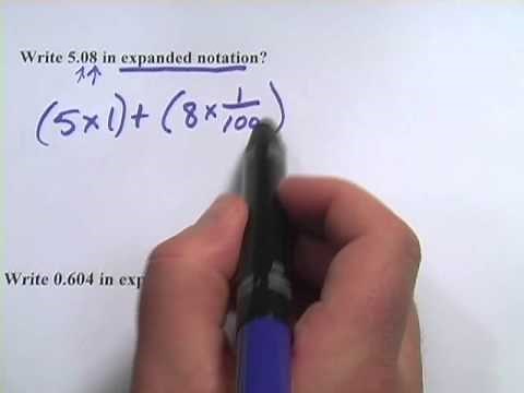 Basic Math: Writing Decimals in Expanded Notation