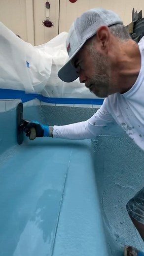 PrimeTime Pool Plastering | POOL PLASTERING WORK AQUA WHITE MINI 🔥#satisfying #pov #trendingreels | Instagram