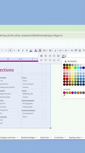 Change color of gridlines in google sheets. #Change #color of #gridlines in #googlesheets