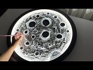 How to Create a Glowing Moon on Wooden Board with Putty Paste | DIY Art Tutorial