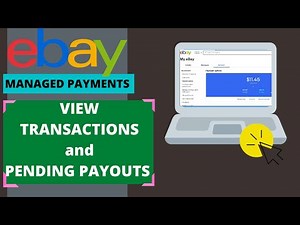 How To View Transactions, Fees, and Pending Payouts | eBay Managed Payments Video #2