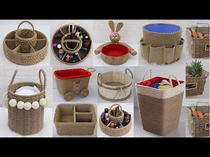 10 Amazing Storage Basket Ideas from Waste Materials, Jute Craft Ideas
