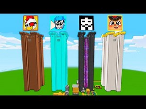 LOS CASTILLOS MÁS ALTOS DE MINECRAFT 😱 NOOB vs PRO vs HACKER vs DIOS 😂 INVICTOR