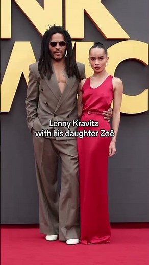 Lenny Kravitz(62)&daughter Zoë Kravitz(37)🔥#viral #hollywood #celebrity #redcarpet #father #daughter