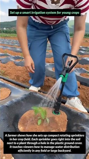 Set up a smart irrigation system for young crops