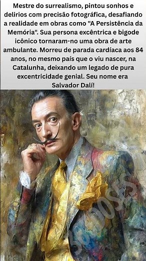 Salvador Dalí: O Mestre Surreal que Pintou os Sonhos #curiosidades #datohistorico #história