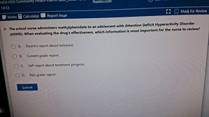The school nurse administers methylphenidate to an adolescent w... | Filo