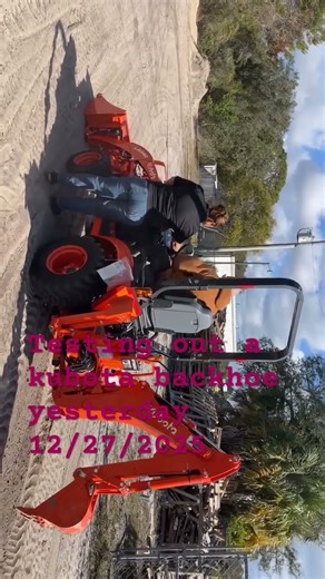 Testing out a kubota Backhoe yesterday 12/27/2025