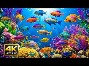 🌊 Mesmerizing 4K Underwater Journey 🐟💫 | Vibrant Ocean Life & Calming Sea Ambience