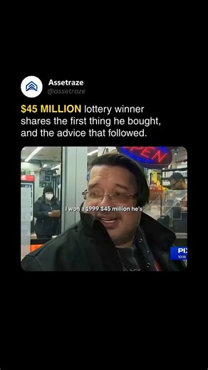 Assetraze | Business & Wealth on Instagram: "In 1999, he won $45 million. After buying a New York City apartment, artwork, and traveling the world, the first thing he purchased? Milk. Why? Because, in his words, “you can eat milk”—proof that no matter the amount, sometimes the simple things matter most. His advice for any future Powerball winners is clear: the first thing you need is a tax attorney, followed by a good accountant and bookkeeper. Managing wealth isn’t about splurging—it’s about ma