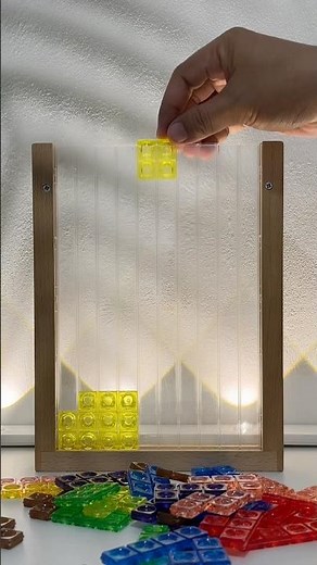 Stress Relief ASMR | Colorful Tetris Blocks Stacking